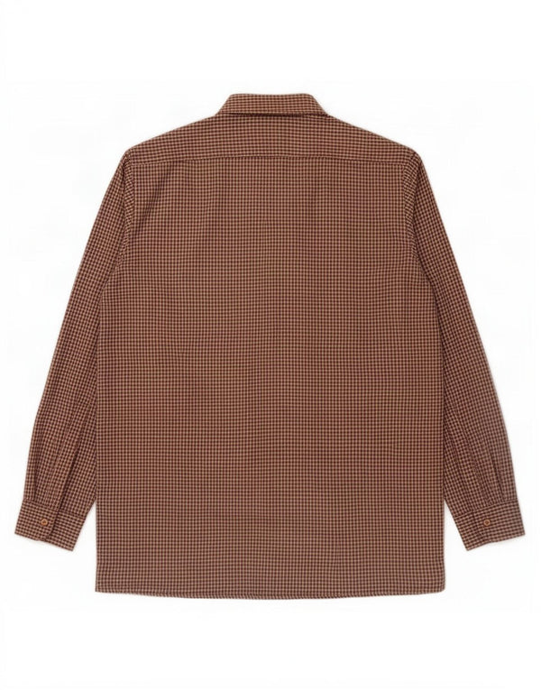 Ανδρικό φανελένιο πουκάμισο Gleneske Μέγεθος 39 15 1/2 Medium Beige Houndstooth