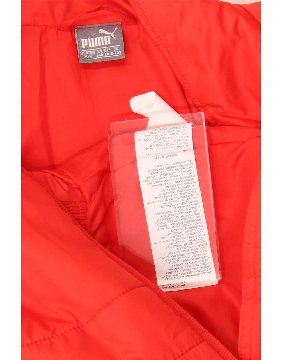 PUMA Κοριτσίστικο μπουφάν με επένδυση 9-10 ετών κόκκινο πολυεστέρα