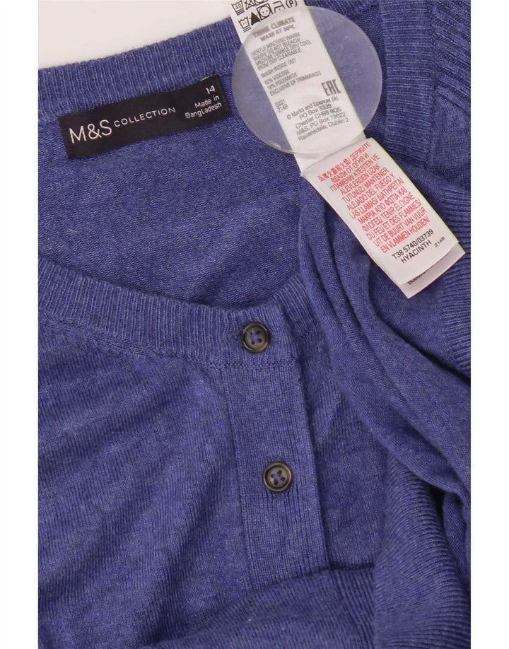 Γυναικεία ζακέτα Marks & Spencer UK 14 Medium Blue Viscose