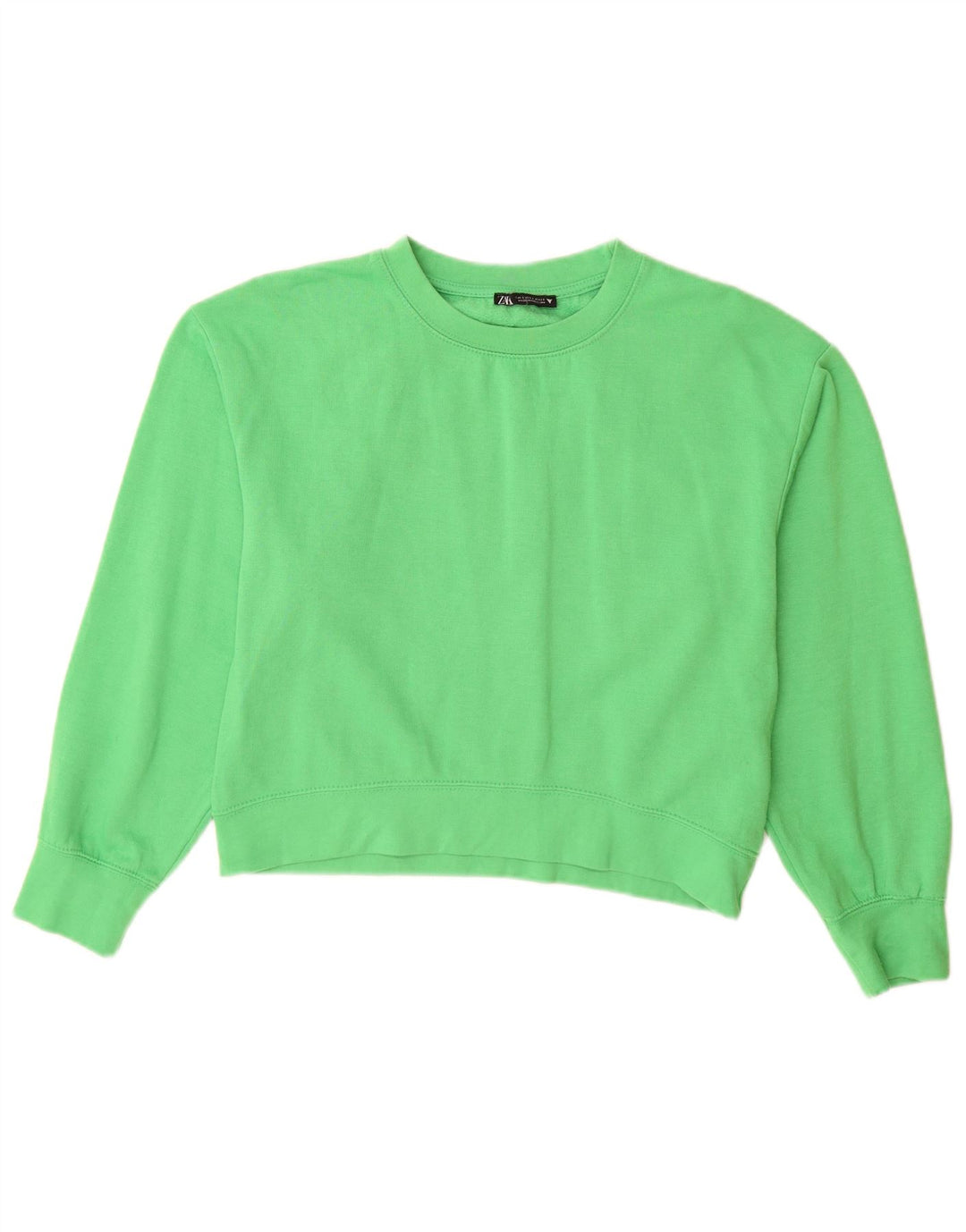 Zara Γυναικεία φούτερ Jumper UK 10 Small Green Polyester