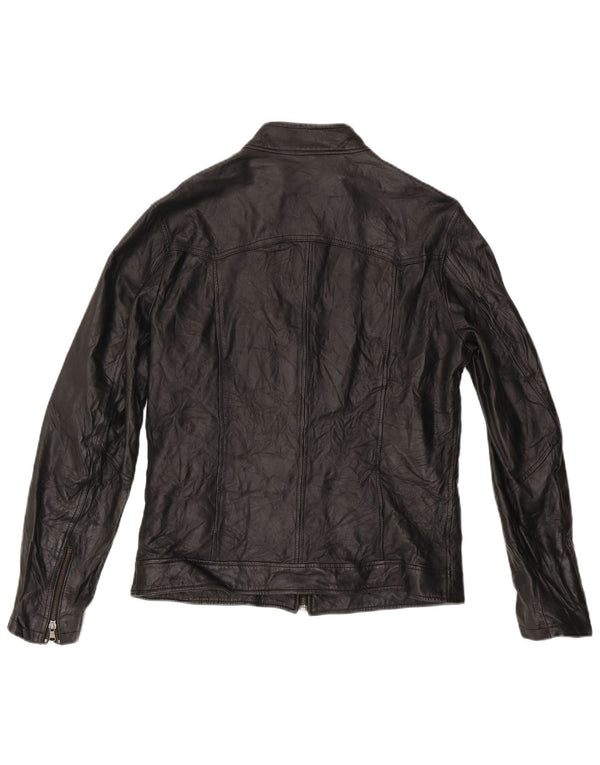 Vintage Ανδρικό Δερμάτινο Μπουφάν UK 38 Medium Black Leather