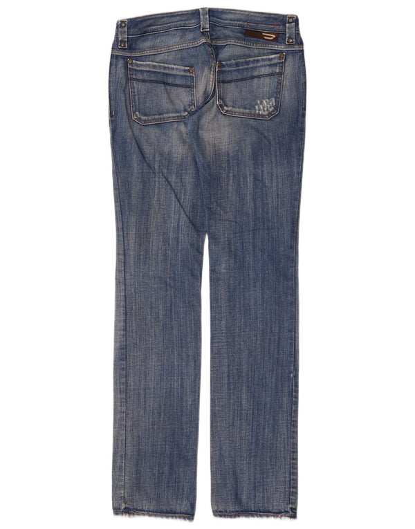 DIESEL Womens Straight Jeans W28 L35 Blue Cotton