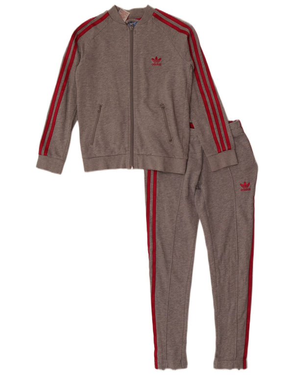 Adidas Girls Graphic Full αθλητική φόρμα 9-10 ετών γκρι βαμβακερή