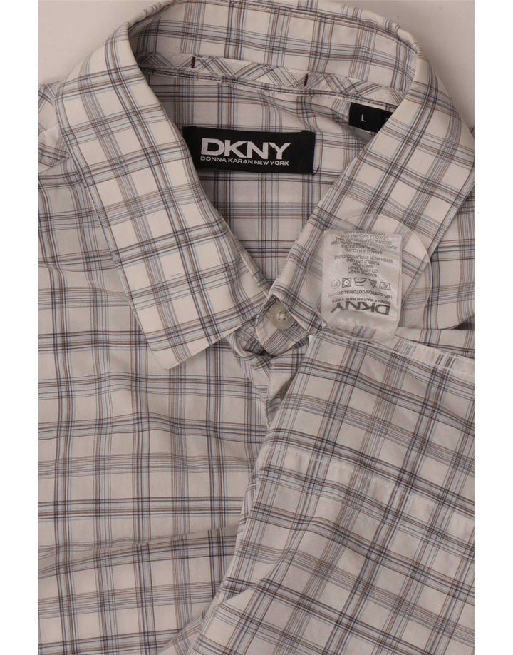 Dkny Ανδρικό κοντομάνικο πουκάμισο μεγάλο λευκό βαμβακερό