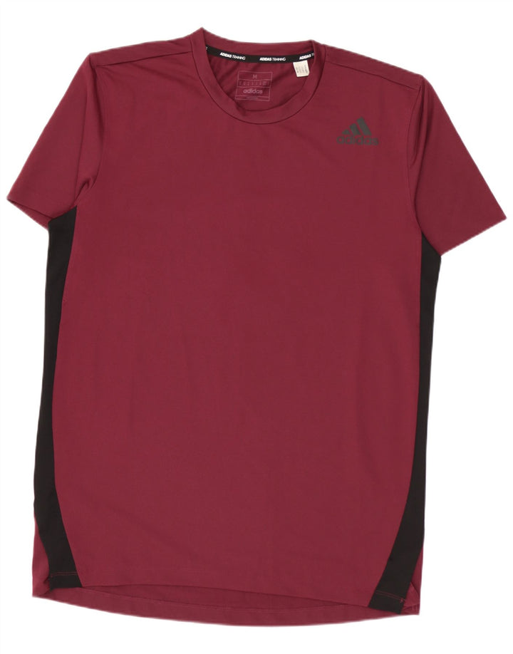 Ανδρικό T-Shirt Adidas Top Medium Burgundy Colourblock Polyester