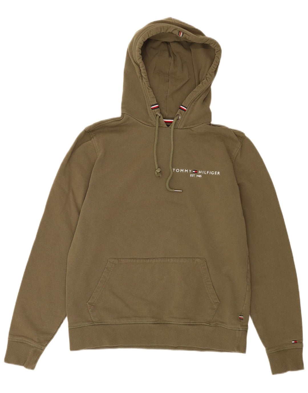 Tommy Hilfiger Ανδρικό Hoodie Jumper Μεσαίο βαμβακερό χακί