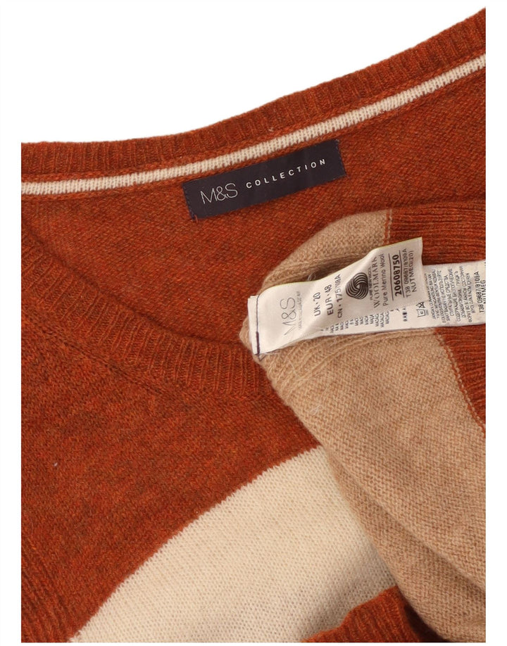 Marks & Spencer Γυναικείο πουλόβερ με λαιμόκαυστο UK 20 2XL Πολύχρωμο