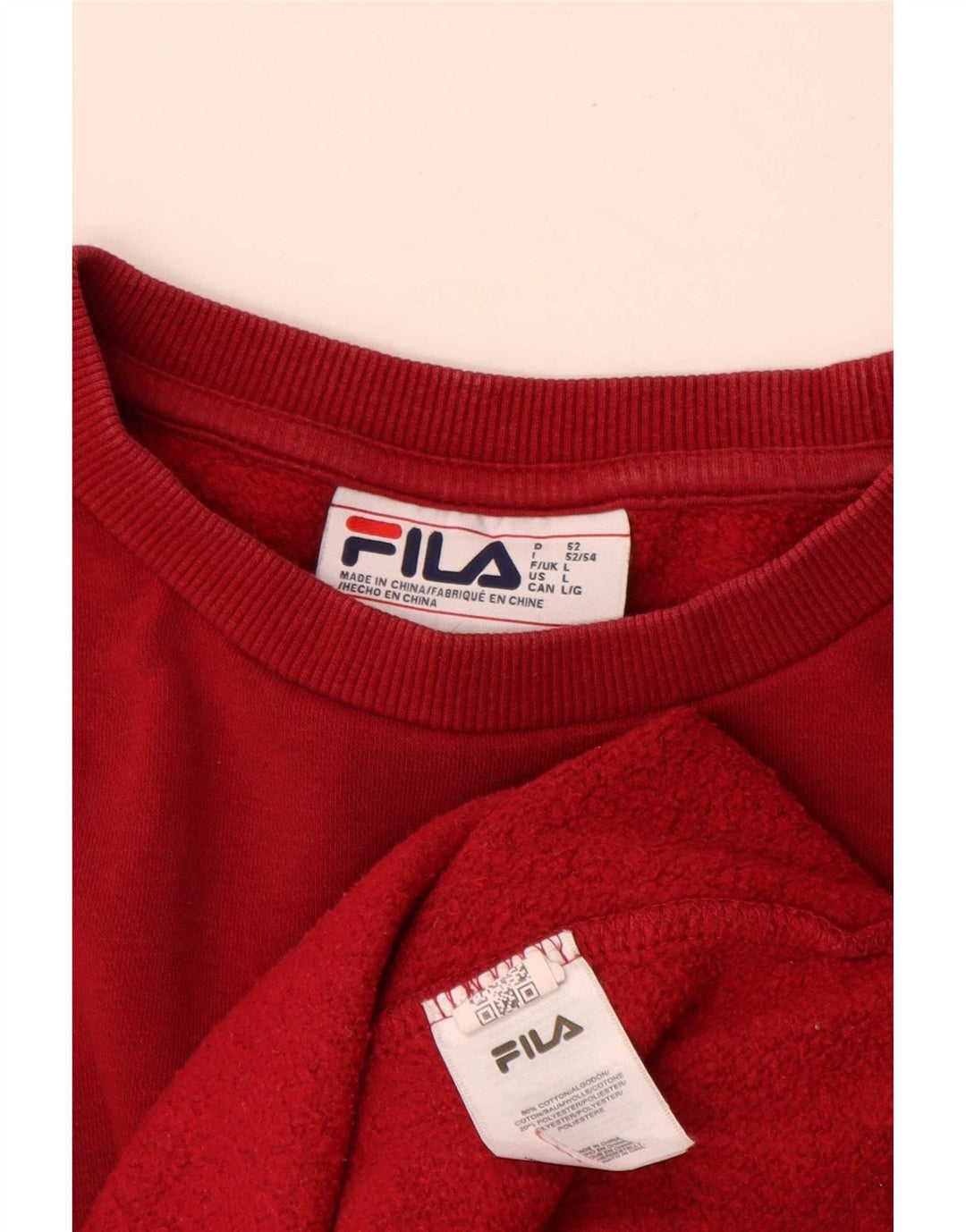Ανδρικό γραφικό φούτερ Fila Jumper μεγάλο κόκκινο βαμβακερό