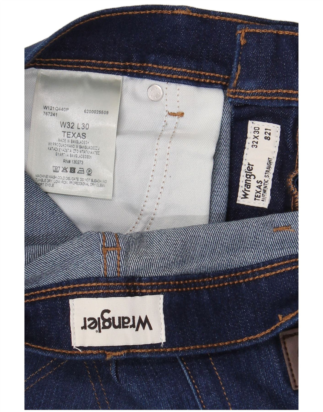 Ανδρικό τζιν Texas Straight Wrangler W32 L30 Navy Blue Cotton