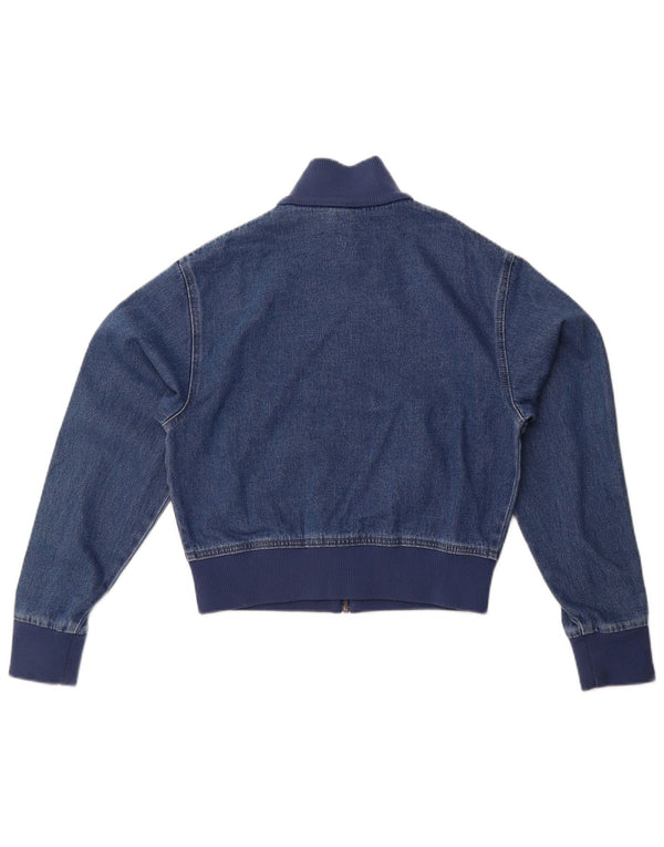 Adidas Γυναικείο Loose Fit Crop Τζιν μπουφάν UK 8/10 Μικρό μπλε βαμβακερό