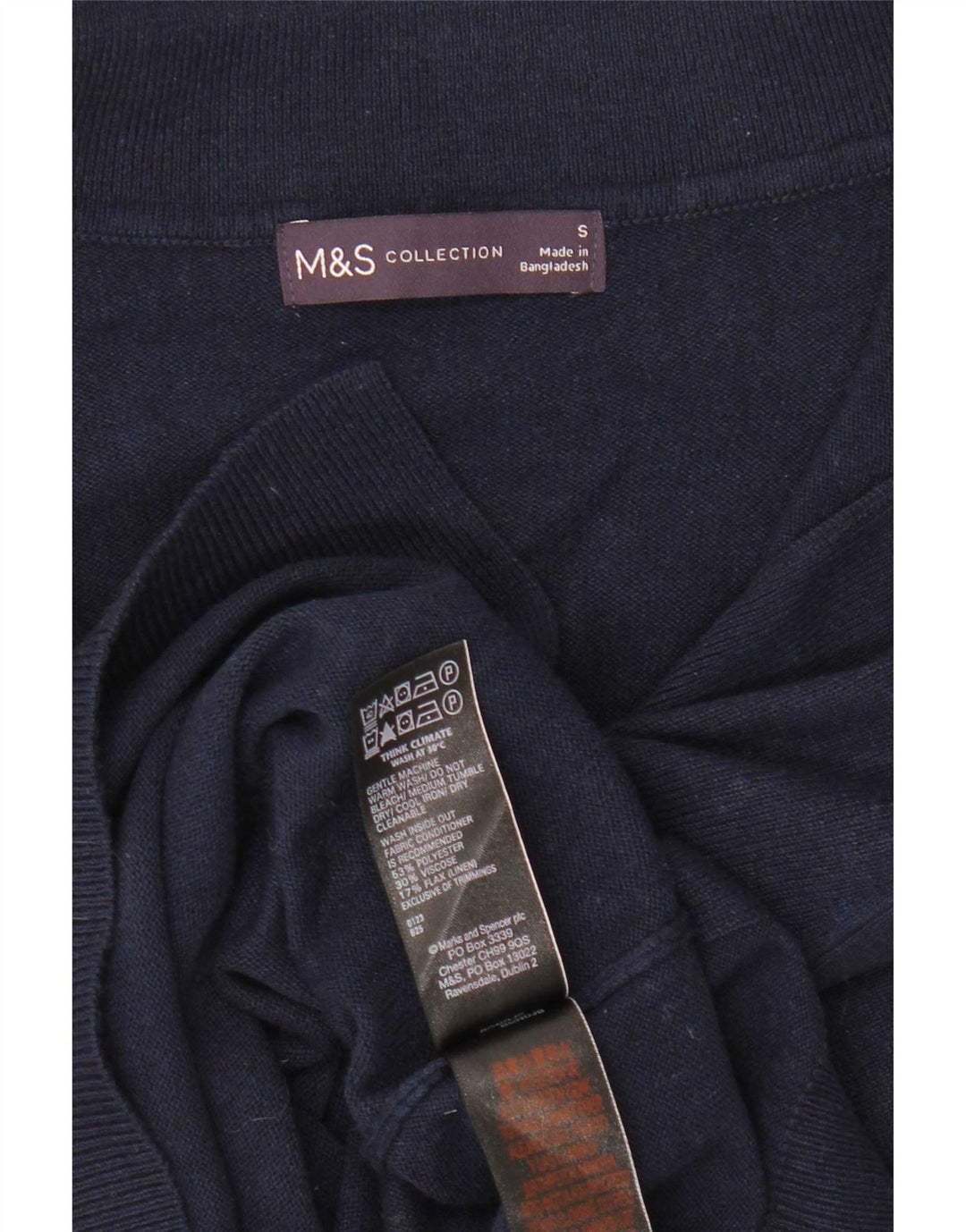 Marks & Spencer Γυναικείο γιλέκο Tank Top UK 10 Small Navy Blue Polyester