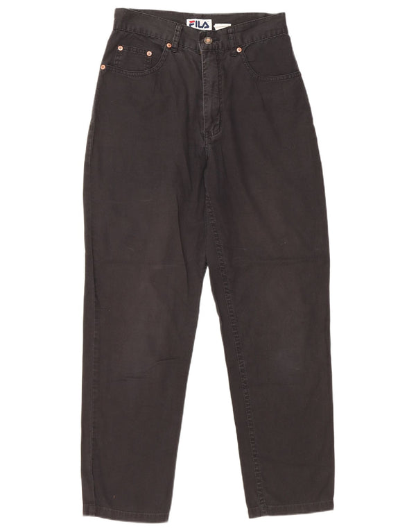 Fila γυναικείο ψηλόμεσο τζιν IT 42 Medium W26 L26 μαύρο βαμβακερό