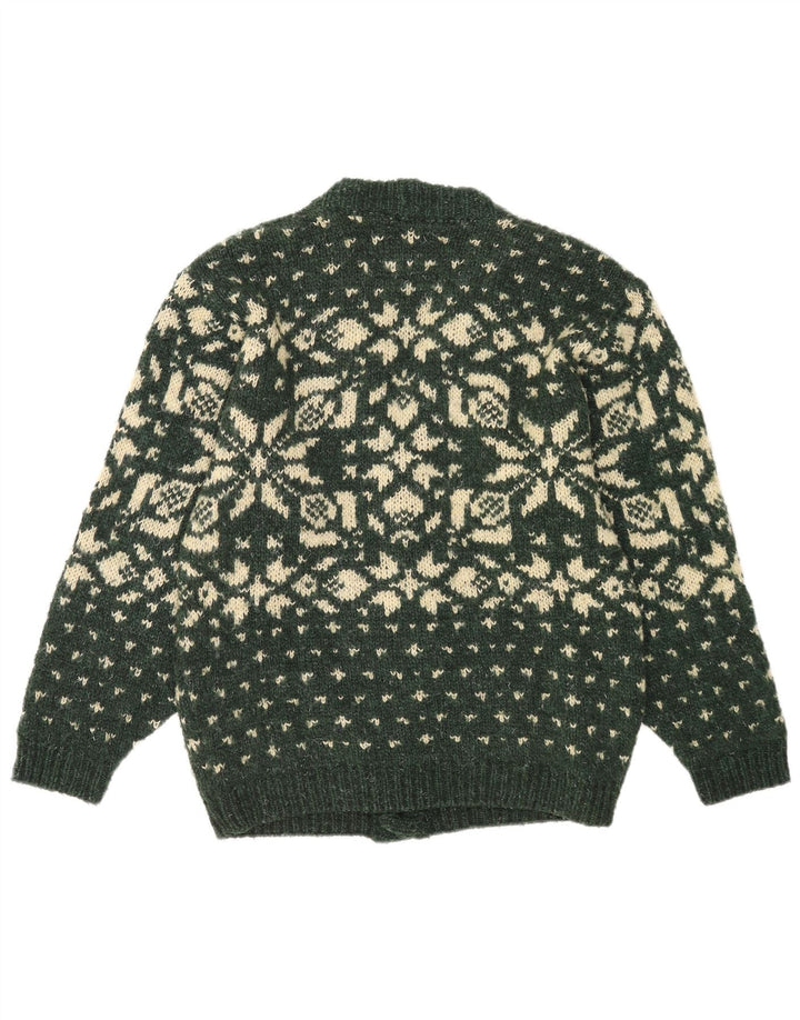 Ανδρικό πουλόβερ με ζακέτα Foxhound Medium Green Fair Isle