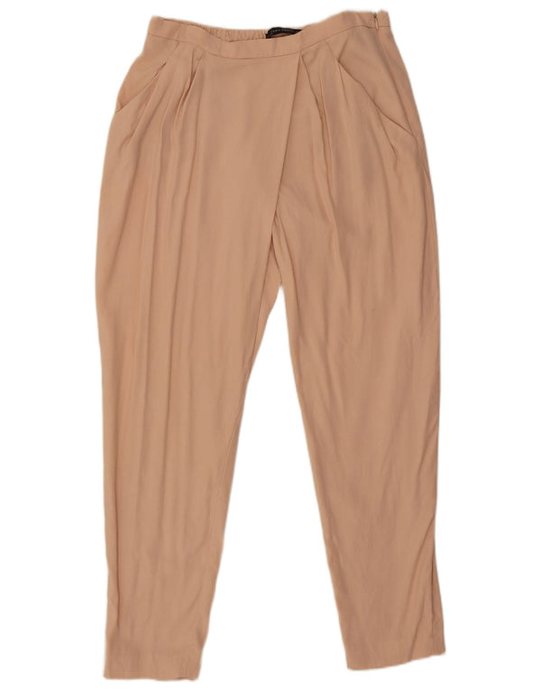 Zara Γυναικείο Tapered Παντελόνι Casual Large W30 L27 Beige Lyocell