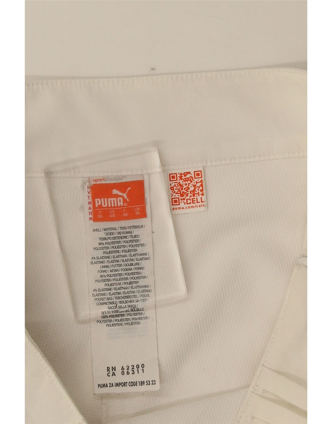 Puma Γυναικείο Skort UK 10 Small Off White Polyester
