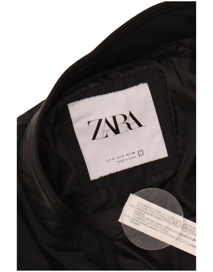 Ανδρικό μπουφάν ZARA Bomber UK 36 Small Black Polyester
