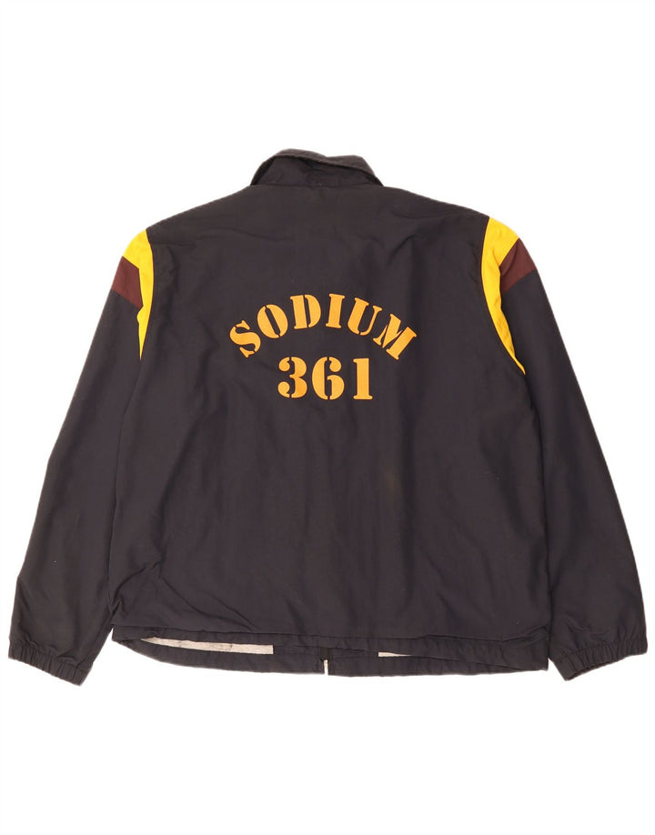 Ανδρική φόρμα VINTAGE γραφική φόρμα Top Jacket Μεγάλο Navy Blue Colourblock