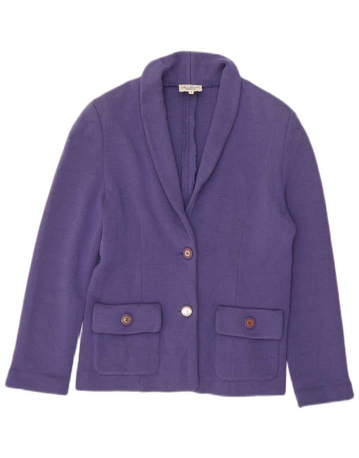 Luisa Spagnoli γυναικείο πλεκτό σακάκι 2 κουμπιών UK 10 Small Purple