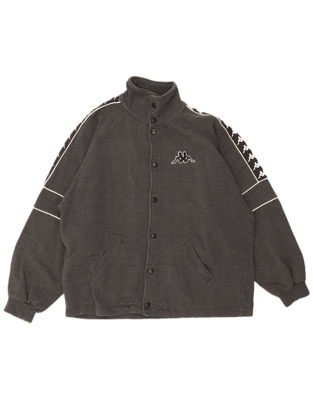 Ανδρική φόρμα φόρμας Kappa Top Jacket μεσαίου γκρι χρώματος βαμβακερό