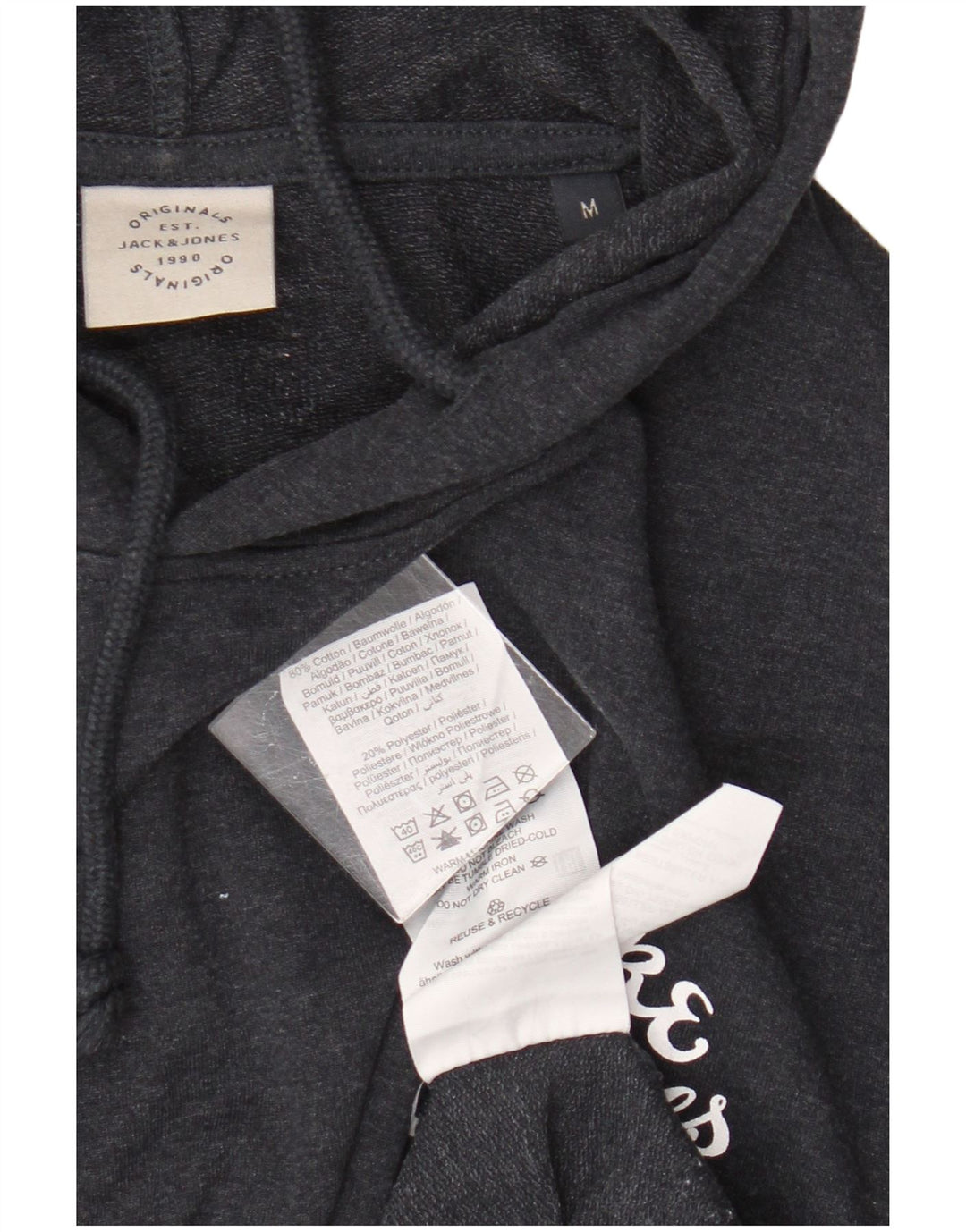 Jack & Jones Ανδρικό φούτερ με κουκούλα, μεσαίο μπλε βαμβακερό