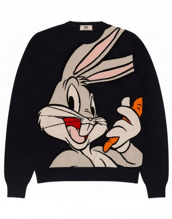 Πουλόβερ Iceberg Mens Bugs Bunny Graphic Crew Neck Jumper Medium Navy Blue