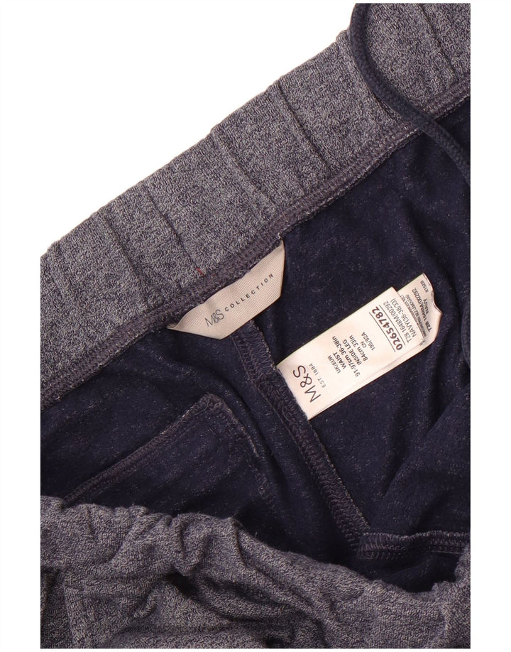 Ανδρική αθλητική φόρμα Marks & Spencer Παντελόνι μεγάλο Navy Blue από βαμβάκι