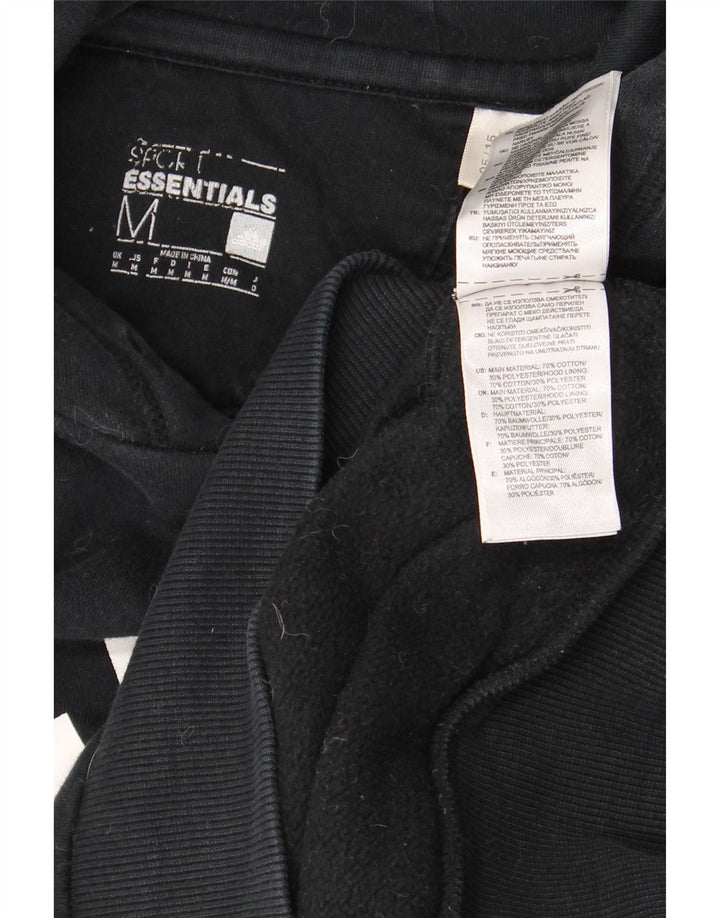 Ανδρικό γραφικό κουκούλα ADIDAS, μεσαίο μαύρο βαμβακερό