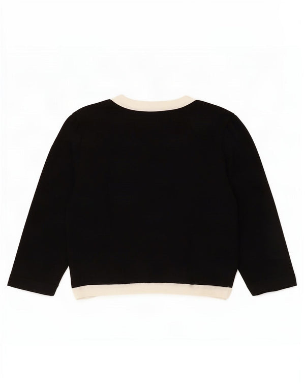 Monsoon Womens 3/4 Sleeve Cardigan Top UK 14 Large Black Colourblock