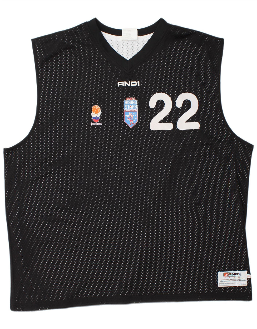 And1 Ανδρικό Γραφικό Γιλέκο Τοπ 3XL Μαύρο Πολυεστέρα