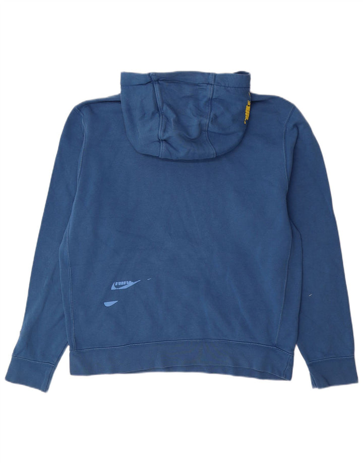 Ανδρικά γραφικά κουκούλα Nike, μεσαίο μπλε βαμβακερό