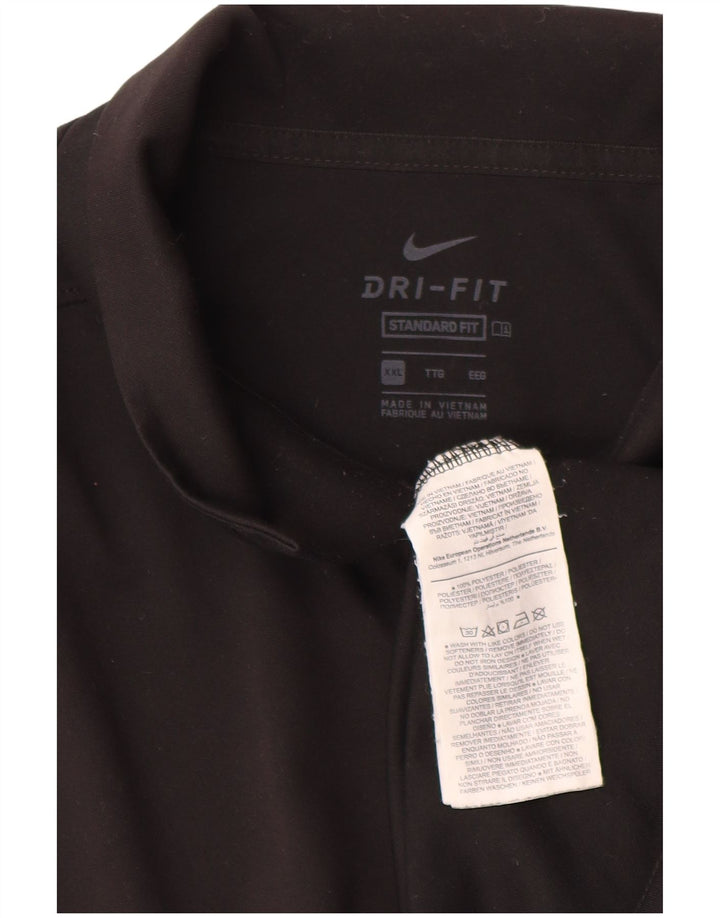 Ανδρικό μπλουζάκι Nike Dri Fit Standard Fit Polo 2XL μαύρο πολυεστέρα