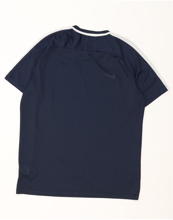 Ανδρικό μπλουζάκι Nike Dri Fit Top Large Navy Blue Colorblock Πολυεστέρας