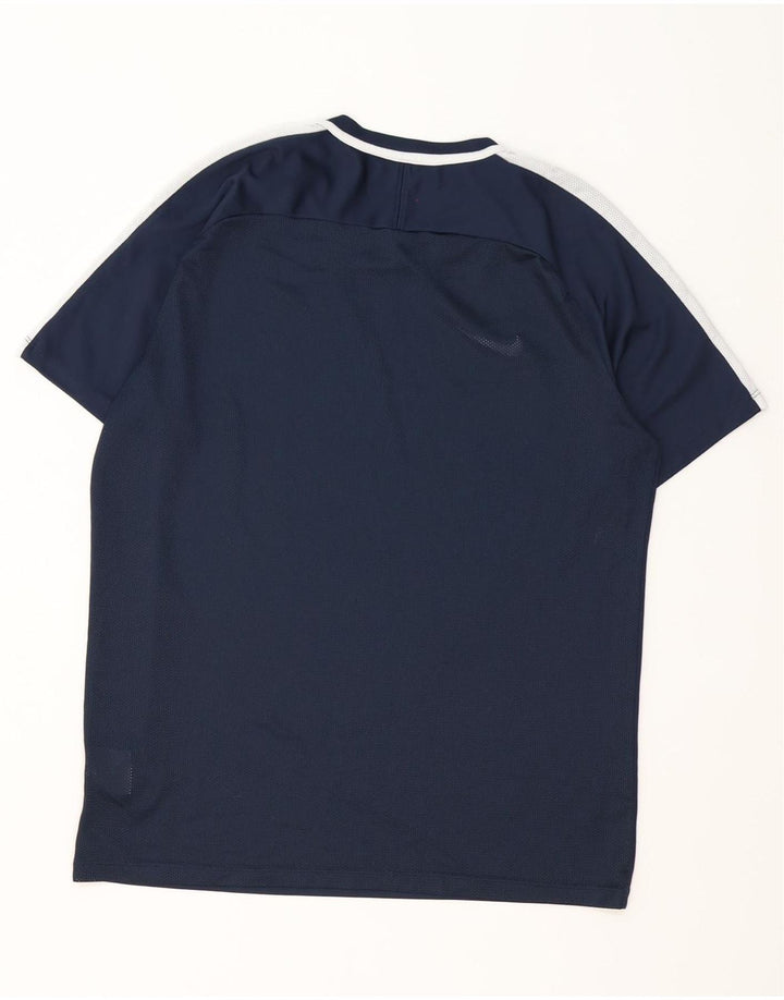 Ανδρικό μπλουζάκι Nike Dri Fit Top Large Navy Blue Colorblock Πολυεστέρας