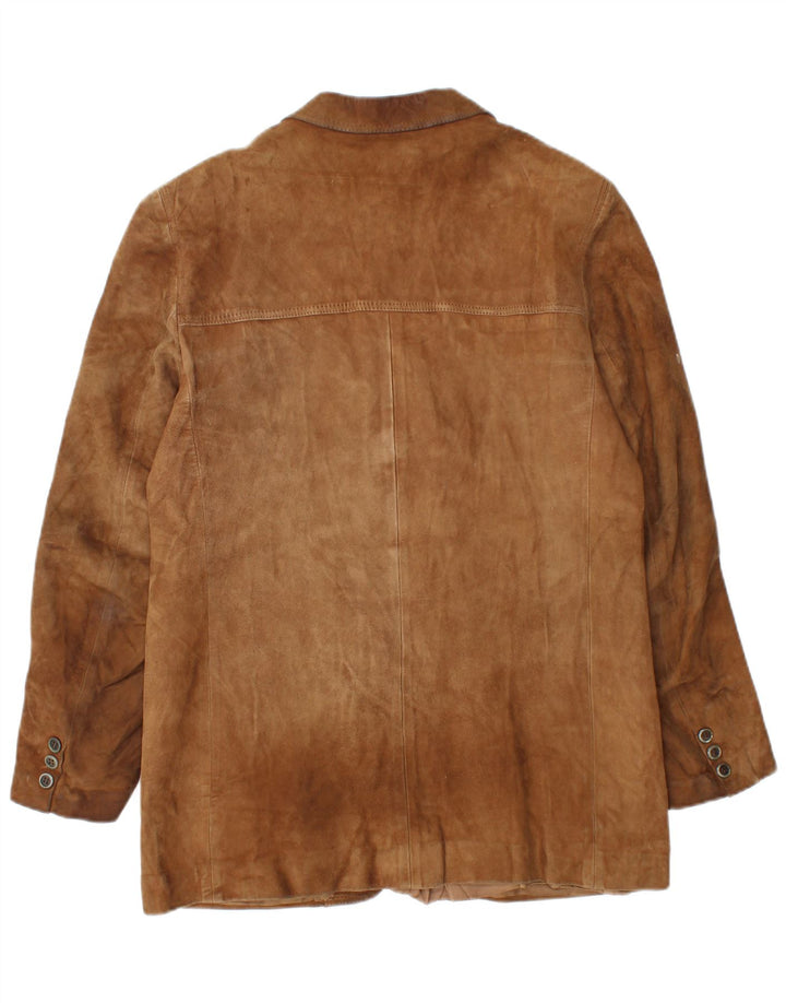 Vintage Ανδρικό Suede Jacket UK 36 Small Brown Δερμάτινο