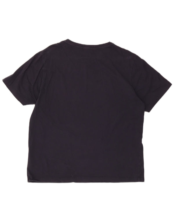 Γυναικείο γραφικό μπλουζάκι Calvin Klein Jeans Top UK 18 XL Navy Blue Cotton