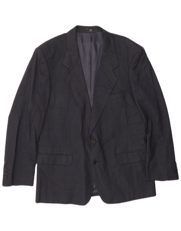 Valentino Ανδρικό τζάκετ Blazer 2 κουμπιών IT 52 XL Navy Blue Virgin Wool