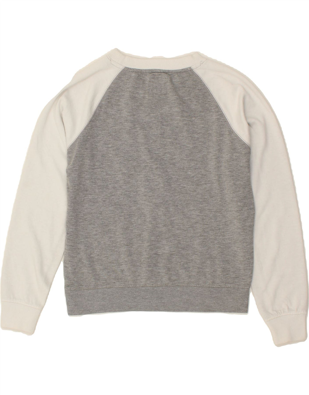 JACK WILLS Womens Oversized Sweatshirt Jumper UK 6 XS  Grey Colourblock Vintage Jack Wills and Second-Hand Jack Wills from Messina Hembry 