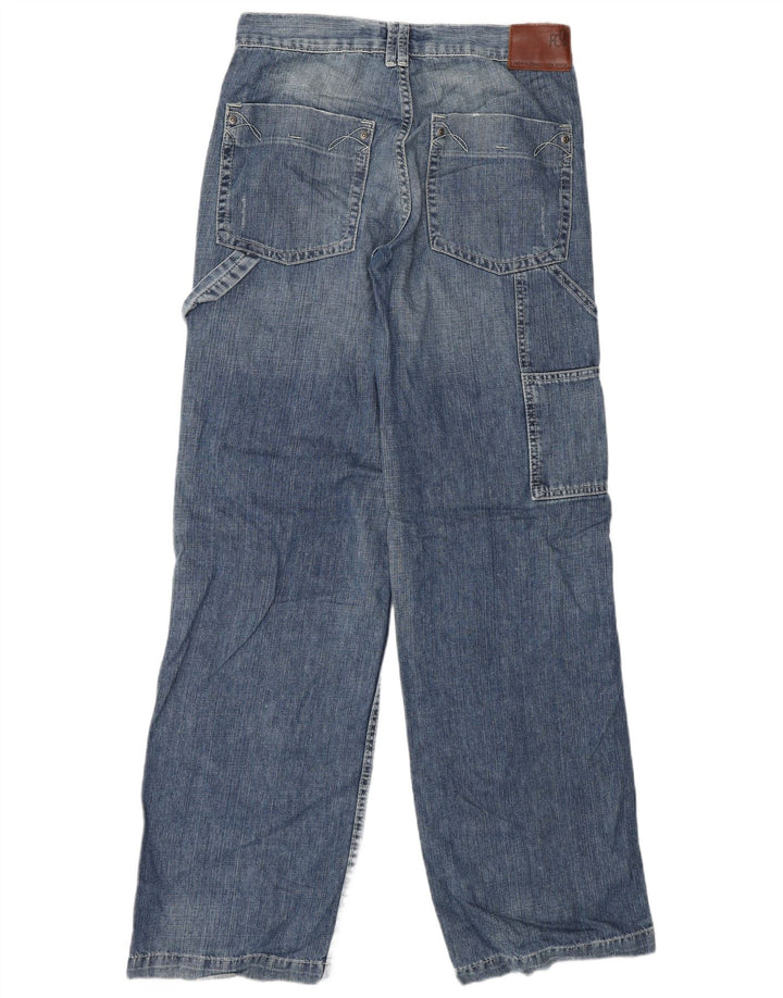 ΓΑΛΛΙΚΗ ΣΥΝΔΕΣΗ Γυναικεία Cargo Straight Jeans UK 8 Small W30 L33 Blue