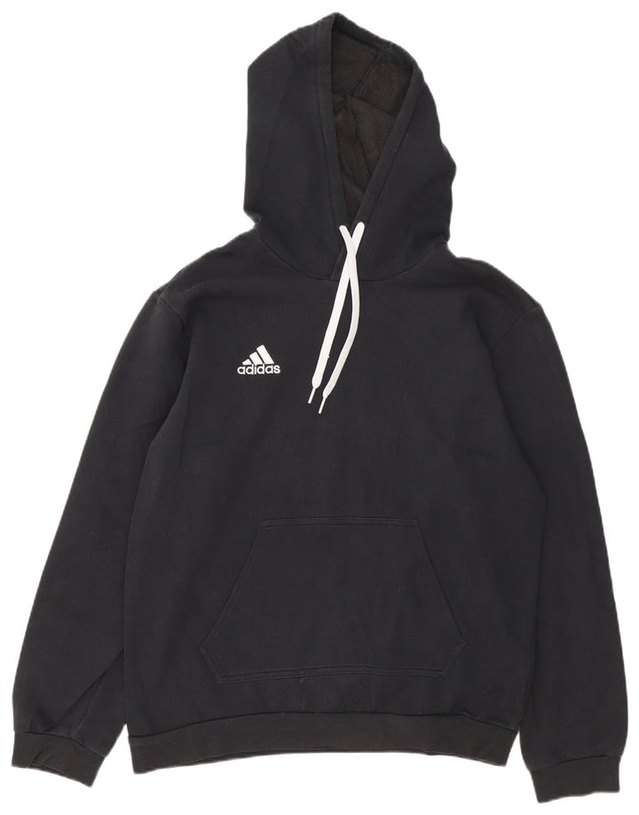 Ανδρικό φούτερ Adidas, μεσαίο μαύρο βαμβακερό