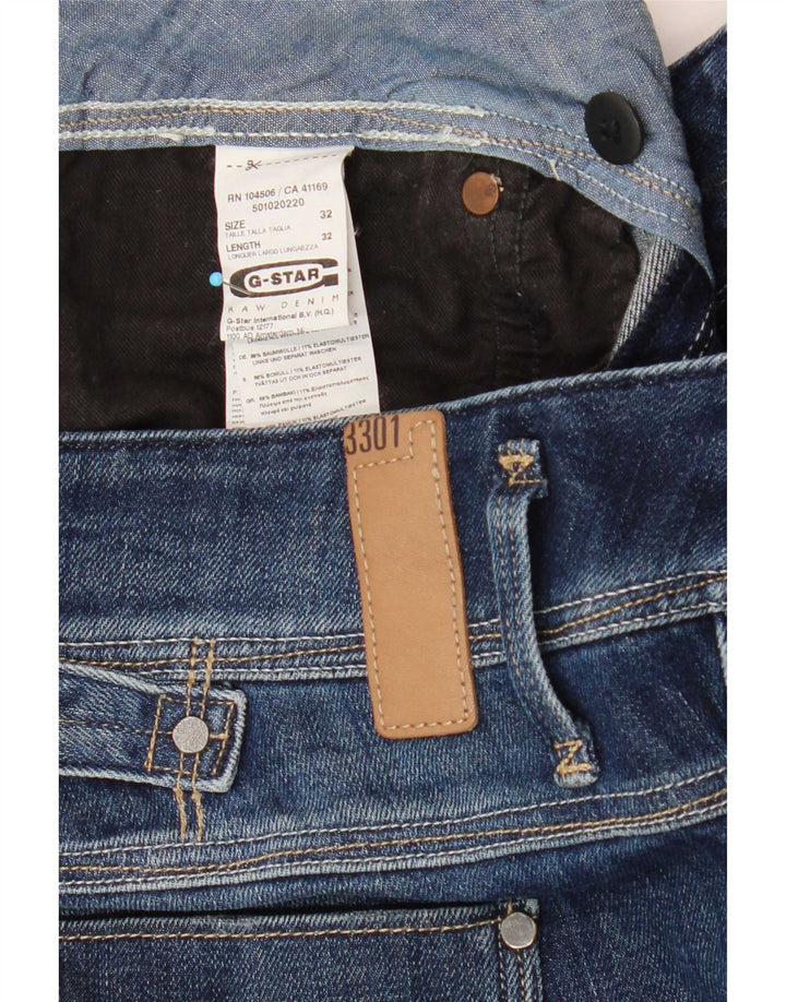 G-Star Γυναικείο 3301 Slim Jeans W32 L32 Navy Blue Cotton