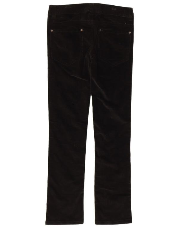 BENETTON Γυναικείο λεπτό κοτλέ παντελόνι IT 42 Medium W32 L32 Μαύρο βαμβακερό