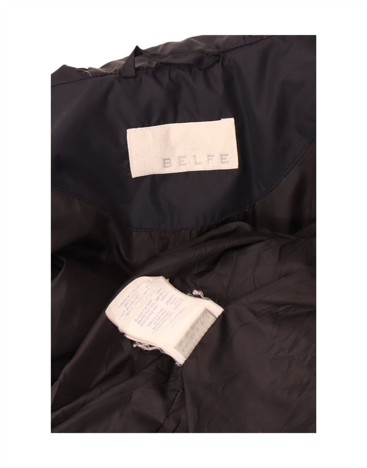 BELFE Womens Hooded Padded Coat UK 16 Large Navy Blue Polyamide