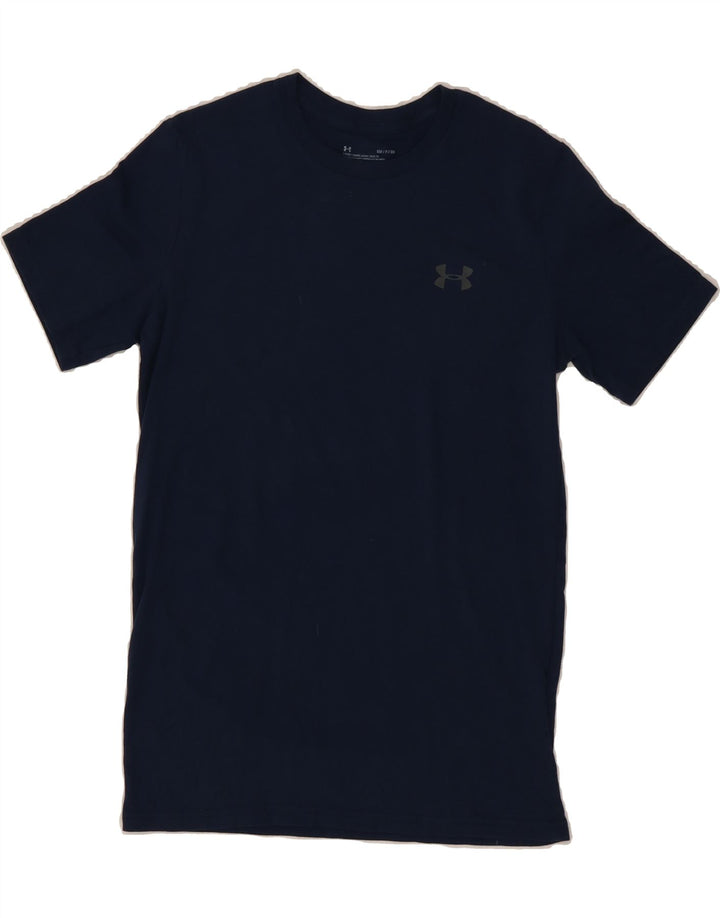 UNDER ARMOUR Mens T-Shirt Top Small Navy Blue Cotton Vintage Under Armour and Second-Hand Under Armour from Messina Hembry 