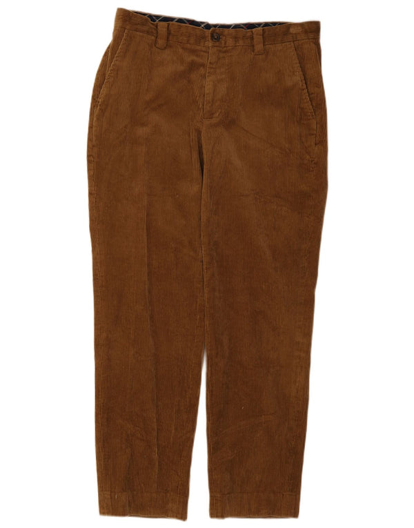 Brooks Brothers Ανδρικό Clark ίσιο κοτλέ παντελόνι W34 L30 καφέ βαμβακερό