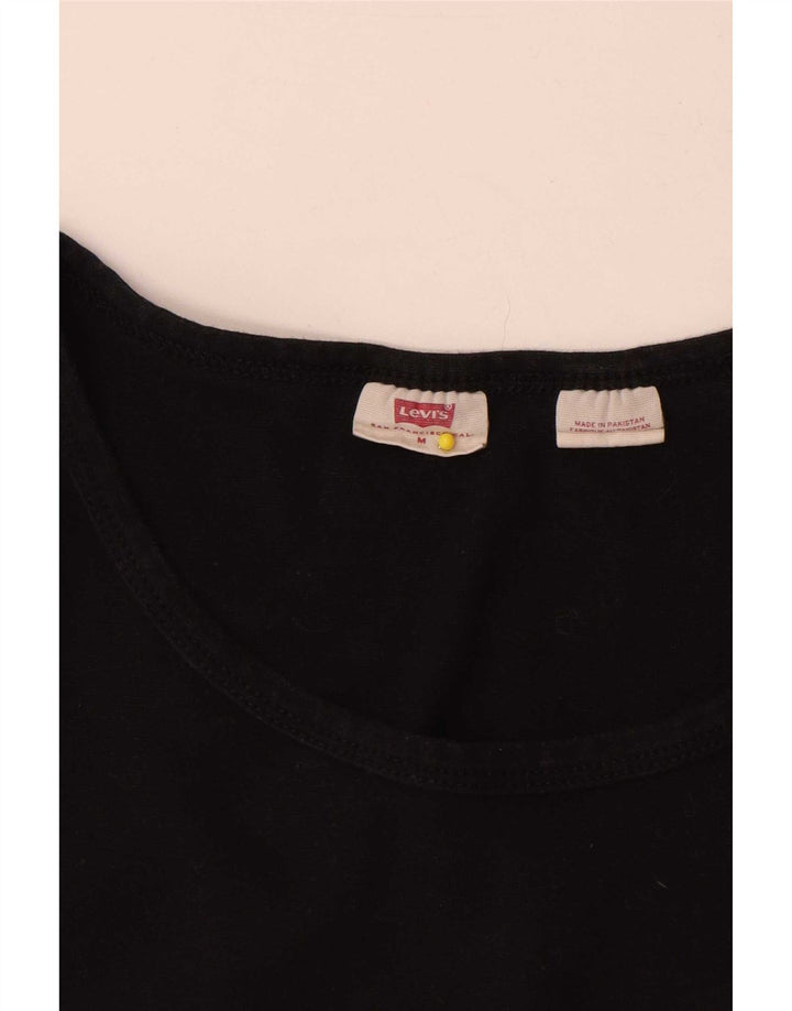 Γυναικείο T-Shirt Levi's Top UK 12 μεσαίο μαύρο βαμβακερό