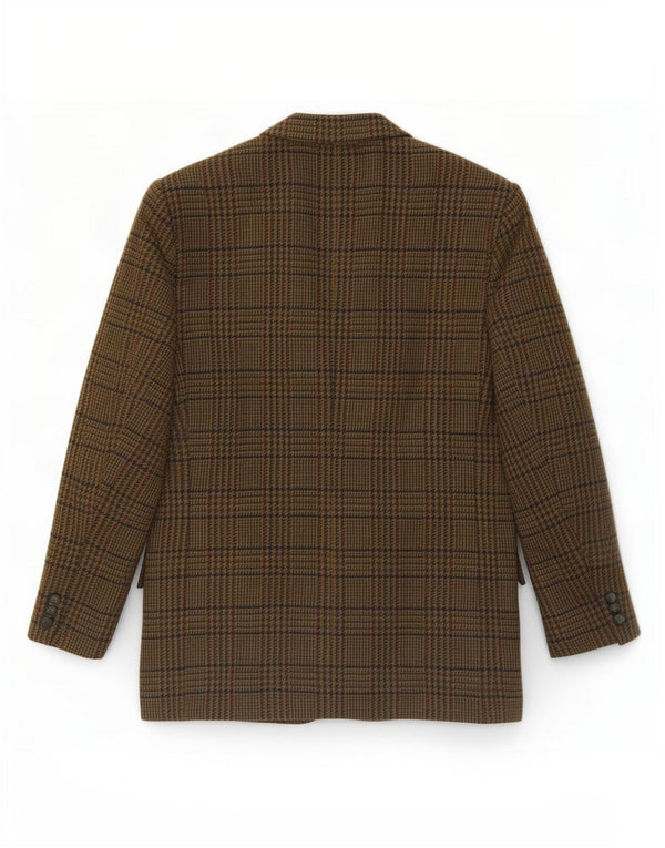 Vintage Ανδρικό σακάκι σακάκι με 2 κουμπιά IT 54 2XL Χακί Houndstooth Wool