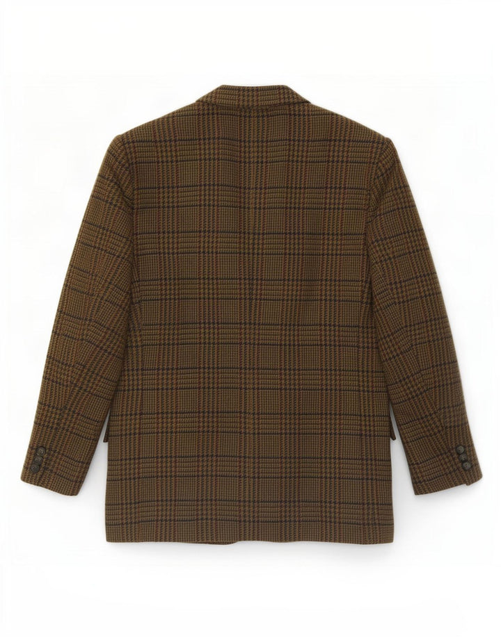 Vintage Ανδρικό σακάκι σακάκι με 2 κουμπιά IT 54 2XL Χακί Houndstooth Wool