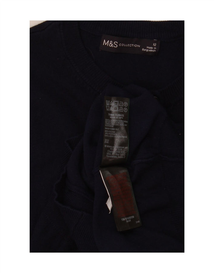 Marks & Spencer Γυναικεία ζακέτα πουλόβερ UK 12 Medium Navy Blue Viscose