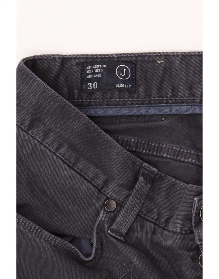 Ανδρικό τζιν Jeckerson Slim W30 L31 Γκρι βαμβακερό