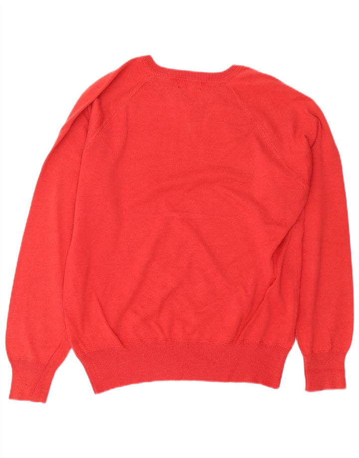 SERGIO TACCHINI Ανδρικό πουλόβερ με λαιμόκοψη με V λαιμόκοψη Μεσαίο κόκκινο βαμβακερό